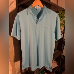 Peter Millar Summer Comfort Polo // Streamsong Logo // Ice Blue // Small